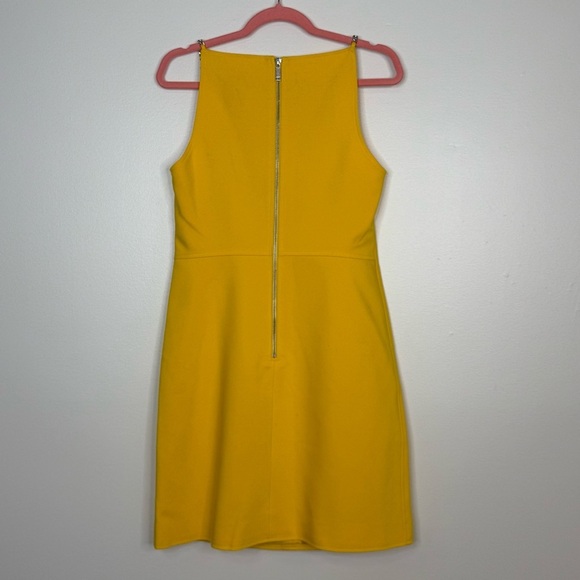 Michael Kors Yellow Apron Chain Strap Mini Dress Size 4 - Picture 7 of 8